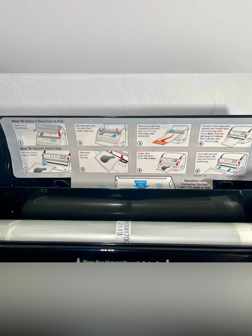 FoodSaver V3230 Vacuum Sealer System w/ Bag Roll & Accessory Hose Tested Works